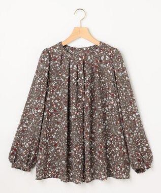 組曲 S プティフラワープリント ブラウス グレー系5