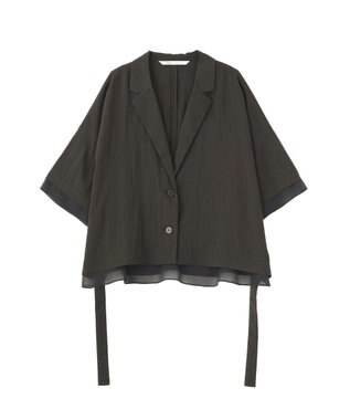 YECCA VECCA 【UVカット/遮熱/接触冷感】COOL袖シアージャケット Charcoal Gray