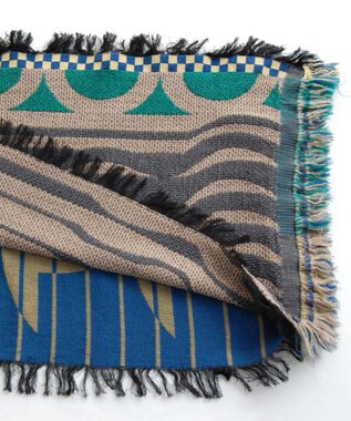 POLS Breeze モヒカンウールストール ブルー