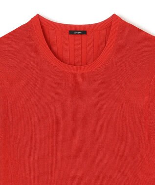 JOSEPH サテニーリブ　ニットTEE Crimson