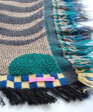 POLS Breeze モヒカンウールストール ブルー