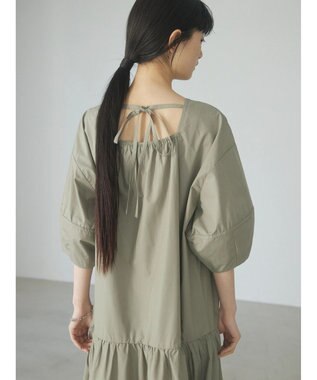 Green Parks ａ．ボリューム切り替えワンピース Khaki