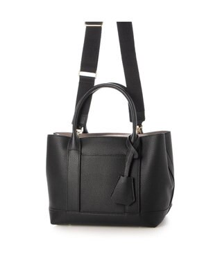 UNBILLION 【テレビ ドラマ着用アイテム】cachecache ショルダー付きパーテーション合成皮革トート ブラック