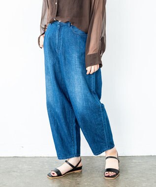 caqu FS linen barrel pants ふんわりリネンテーパードデニム 1year