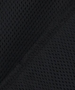 PW CIRCULUS 【WOMEN】【2SET/吸汗速乾/消臭/ストレッチ】ドルマンスリーブメッシュ シャツ + モックネックインナー ブラック系