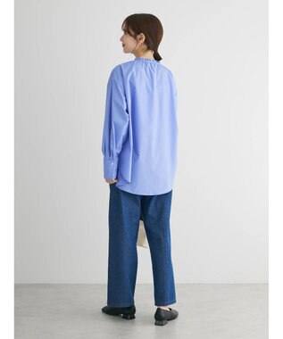 Green Parks スタンドフリルアソートブラウス Blue