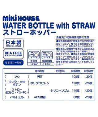 MIKI HOUSE HOT BISCUITS 【ミキハウス】 ストローホッパー（340ｍｌ） ピンク