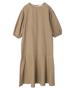 Green Parks 綿麻混マーメイドワンピース Dark Beige