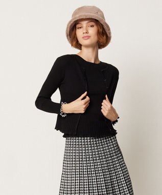 TOCCA 【洗える】RESONATE カーディガン ブラック×ホワイト系