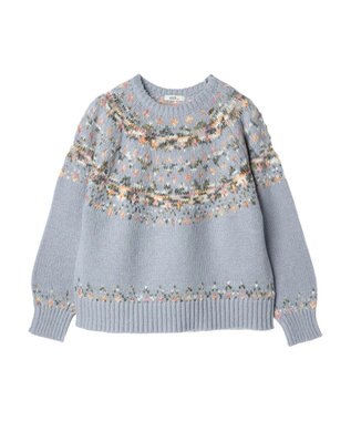 earth music&ecology スラブヤーンノルディックプルオーバー Sax