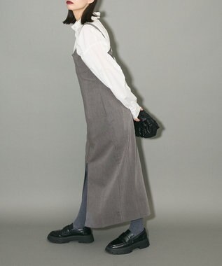 Green Parks フロントジップキャミワンピース Gray