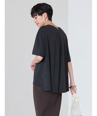 AMERICAN HOLIC 抗菌防臭＋接触冷感クルーネックカットプルオーバー Black