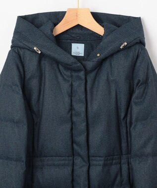 組曲 ライトタフタロング ダウン ネイビーツイード系5