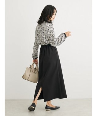 Green Parks きれいシルエット裾フレアスカート Black