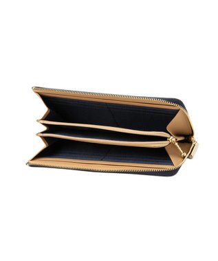 LANVIN en Bleu リュクサンブールハート Lファスナー長財布 ネイビー
