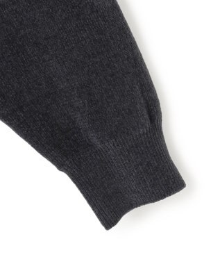 UNFILO MENS ライトモール ニット チャコールグレー×ロイヤルブルー