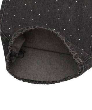 WEGO 【ユニセックス着用ITEM】スーパーバギーラインストーンデニムパンツ デニムブラックソノタ