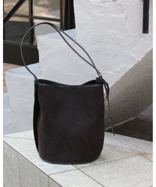 MORROW by thank 【A4サイズ収納可/軽量】VIVIAN ONE SHOULDER ASスエード　ブラック