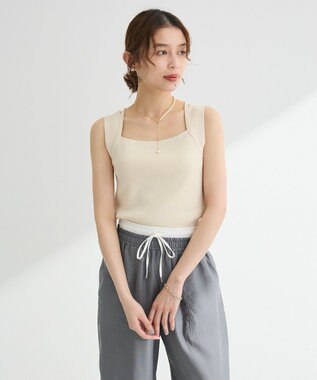 Green Parks ２ＷＡＹニットタンクトップ Ecru