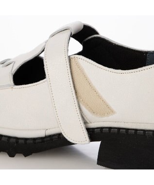 MODE ET JACOMO <D'ICI>メッシュTストラップローファー ホワイト