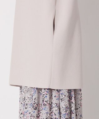 自由区 L 【軽量・洗える】ガウンニット コート ライトグレー系