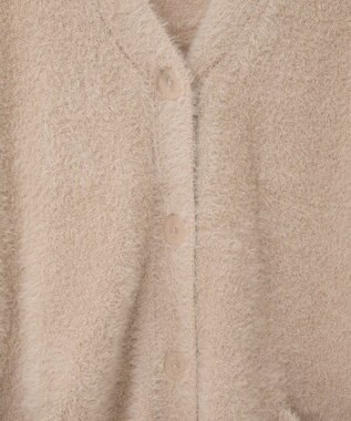 earth music&ecology ラメミニシャギーＶネックカーディガン Light Pink