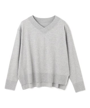 UNFILO マイビューティ Vネック ニット グレー