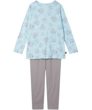 WACOAL ワコール_リラックス＆スリープ パジャマ 綿100%(本体) あったか 長袖 長ズボン ミントン レディース NDW457 /ワコール