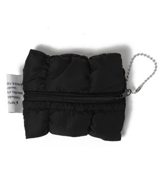 WEGO くしゅくしゅスクエアポーチ ブラック