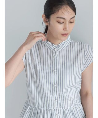 Te chichi フレンチスリーブスタンドフリルブラウス オフホワイト