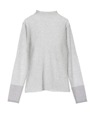 Green Parks AnriettMusee ラメ切替スリーブリブシアーニット Light Gray