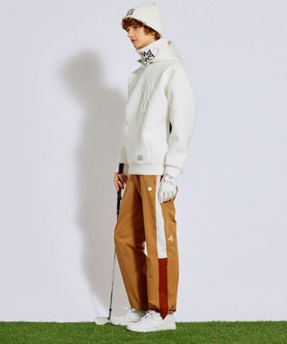 PW CIRCULUS 【MEN】サイドラインストレートワイドパンツ ゴルフ ベージュ系