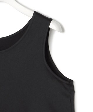 23区 【洗える】レースコンビストレッチ マットサテン インナー タンクトップ ブラック系