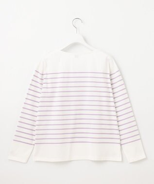 J.PRESS LADIES 【洗える】バスクボーダー カットソー ラベンダー系1