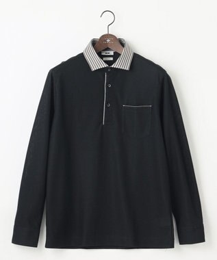 JOSEPH ABBOUD 【オーガニックコットン】ダディポロシャツ ブラック系