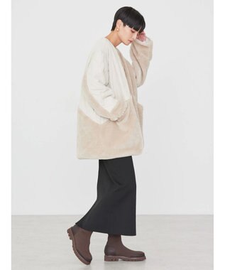 AMERICAN HOLIC キルポカボアＭｉｘキルティングコート Light Beige