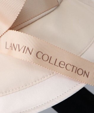 AURORA 【 LANVIN COLLECTION（ランバン コレクション） 】グログランリボンキャペリンハット ベージュ