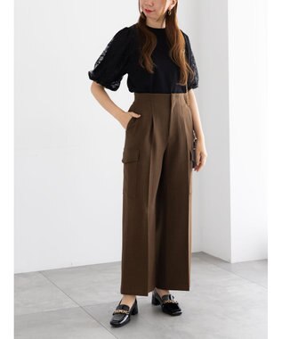 Te chichi レースバルーンスリーブニット ブラック