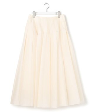 23区 【エステータ】クリスピーオーガンジー タック フレアスカート アイボリー系