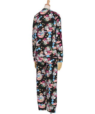 tsumori chisato SLEEP ツモリチサト パジャマ 綿100%(本体) あったか 長袖 長ズボン レディース UDW406 /ワコール ブラック
