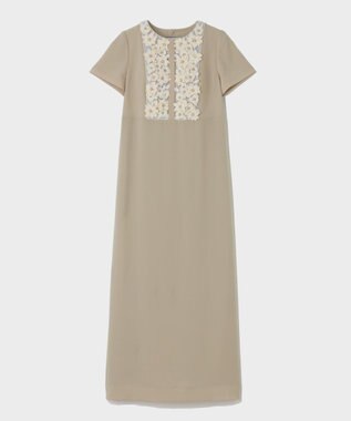 GRACE CONTINENTAL コサージュビジュードレス ベージュ