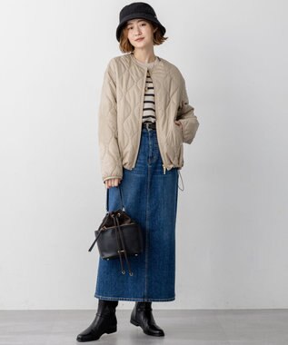 23区 中綿パディング コンパクト アウター ベージュ系