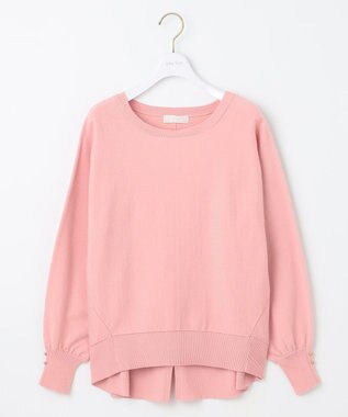 ANY SIS 【CICA加工・選べる9色展開】クルーネックバックスリット ニット ピンク