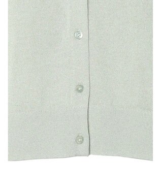 Green Parks ラメクルーネックカーディガン Light Green