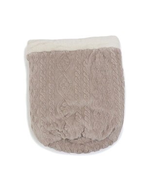 PET PARADISE ペットパラダイス 筒形寝袋 遠赤外線 《アラン編み柄》 42cm×70cm アラン柄