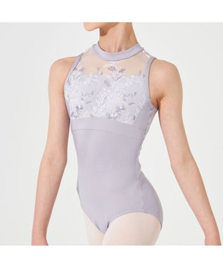 Chacott ハイネックレオタード パールグレー