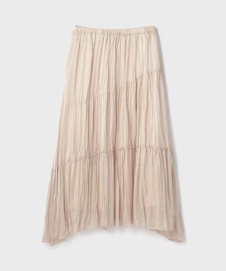 GRACE CONTINENTAL ワッシャープリーツスカート ベージュ