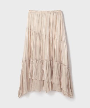 GRACE CONTINENTAL ワッシャープリーツスカート ベージュ