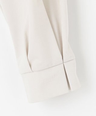 J.PRESS LADIES S 【吸水速乾】プレーティングジャージー フリル衿 カットソー ライトグレー系