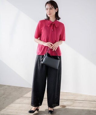 組曲 S 【先行予約】シアーポロ ニット チェリーローズ系